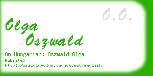 olga oszwald business card